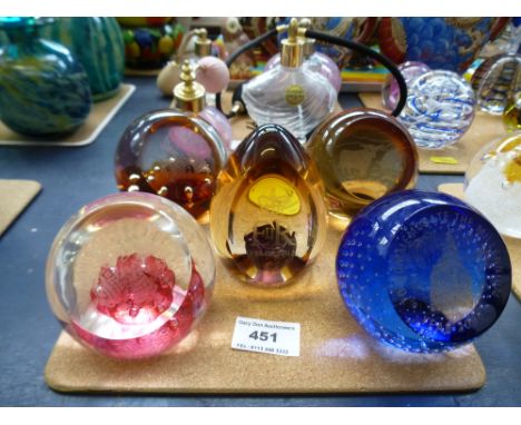 5 ASSORTED CAITHNESS PAPERWEIGHTS