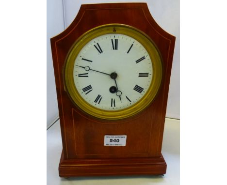INLAID MANTLE CLOCK 10.75" X 7" X 4.75"