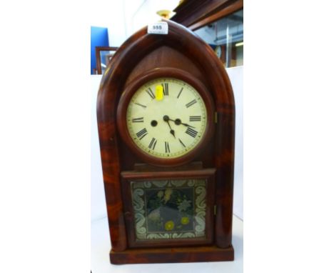 2 HOLE MANTLE CLOCK 18.75" X 10.5" X 4"