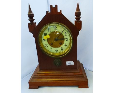 2 HOLE MANTLE CLOCK 14.25" X 10.75" X 6.25"