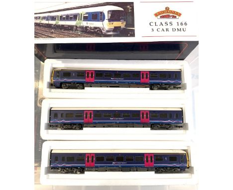Bachmann OO Gauge 31-028 166 Turbo 3x Car DMU First Great Western 2006 Livery Boxed