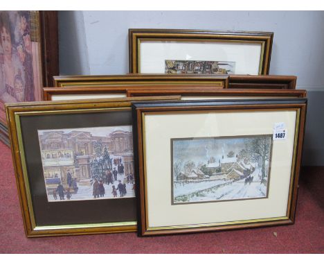 George Cunningham Prints of Sheffield - Pinstone Street, The Market, Hadfields, Cole Brothers, Weston Park, Tinsley Wire, cot