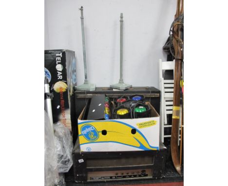 Vintage Disco Equipment, to include two Garrard Record Decks and Mixer, cased, Nolan Super Slave valve amplifier, two light s