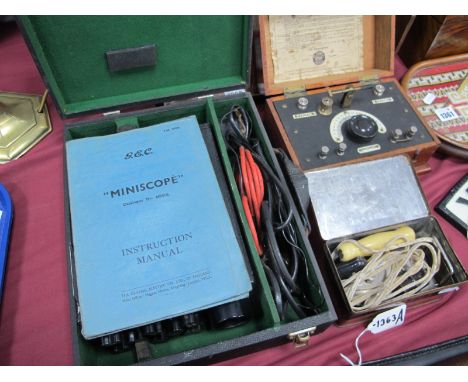 B.E.C 'Miniscope', boxed, with instruction manual, together with a Dr Nesper phone, boxed and a Prilect travelling iron. (3).