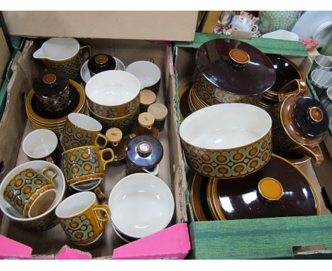 A Vintage Hornsea "Bronte" Tea-Dinner Service, cups, saucers, dinner plates, tureens, bowls etc, seventy seven pieces approxi