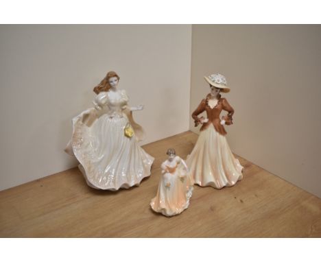 A Royal Worcester bone china 'Viennese Waltz' from the Glittering Occasions series by Richard Moore, 22cm sold along with two