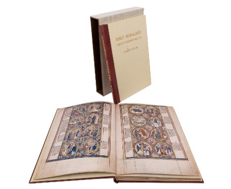 Faksimile "Bible Moralisée" - handgeschriebene Bibel aus Paris von etwa 1220-30 mit berühmter Eingangsminiatur zeigt Gott als