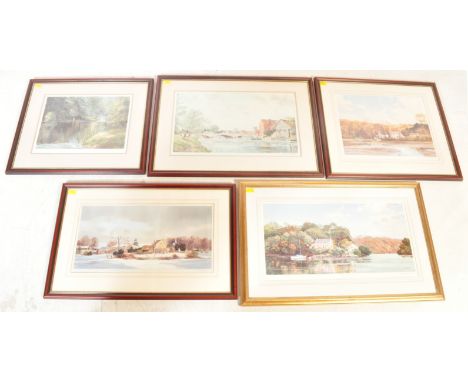 Michael Barnfather (1934-) A collection of five limited edition prints.To depict several riverside scenes. All bearing limite