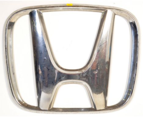 A vintage 20th century fibreglass Honda advertising point of sale display sign having a large H to the centre set within a sq