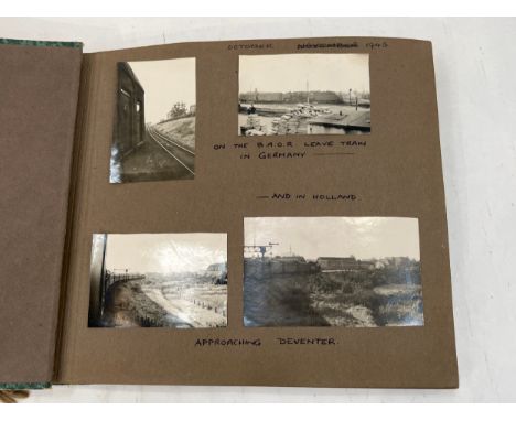 A B.A.O.R. (British Army of the Rhine) photo album covering period October 1946 - October 1947, approximately 145 photos 
