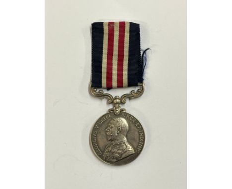 A George V Military medal (MM), for NCO's and men of the army for individual and associated acts of bravery. The obverse show
