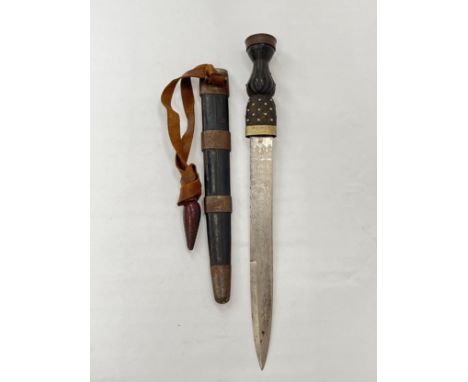 A Victorian British military issue Highland regimental pipers' dirk, the blade bearing the maker's details Robert Mole &amp; 