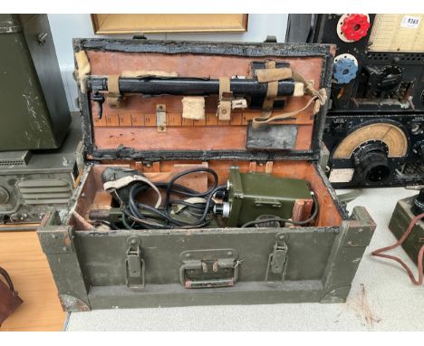 A British Army metal detector 4C circa 1950's onwards, cased 