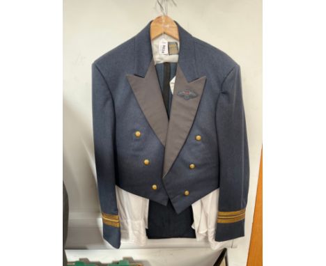 A post-war RAF mess dress jacket, trousers, waistcoat, shirt and tie 