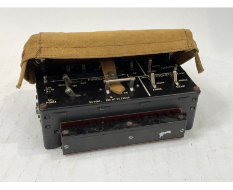 An RAF lighting control/signal panel 5c/3023, with canvas cover 