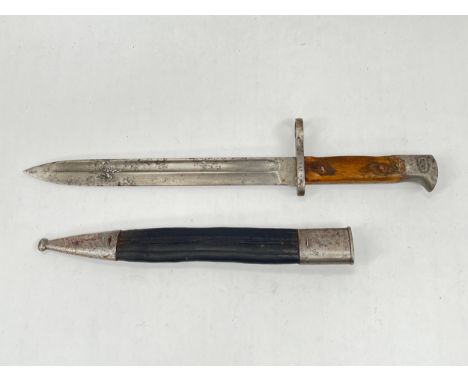 A German 71/84 bayonet with S71/84 scabbard, not fitting