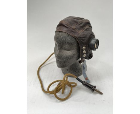 A WWII British RAF C Type flying helmet 
