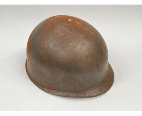 A USMC helmet, steel, possibly Vietnam War era 