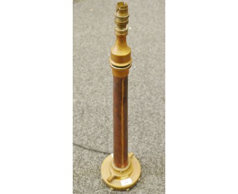 Fire Service interest - Victorian copper and brass hose branch applied base (converted to lamp)