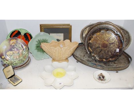 Platedware- an ESPN gallery tray; others; a set of border fine art fairy collectors plates; etc 