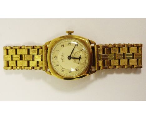 A mid 20th century Rotary 9ct gold cased wristwatch