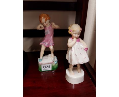 PAIR OF ROYAL WORCESTER FIGURES ( YESTERDAYS CHILD/ONLY ME)