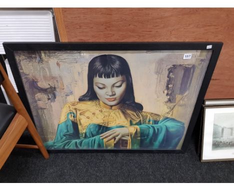 LARGE FRAMED RETRO PRINT