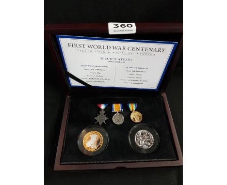 FIRST WORLD WAR CENTENARY SILVER COIN AND MEDAL COLLECTION 