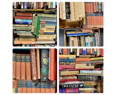 LARGE QUANTITY OF ANTIQUE, VINTAGE & MODERN BOOKS, including historical travel and art, contained within nine boxes Provenanc