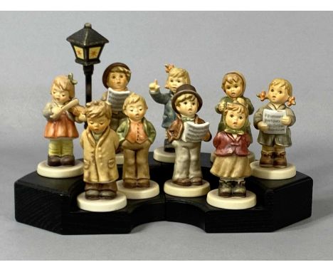 HUMMEL FIGURINES CHOIR (9), First Solo, Hitting the High Note, Keeping Time, Lamp Light Caroller, Melody, Clear as a Bell, Fi