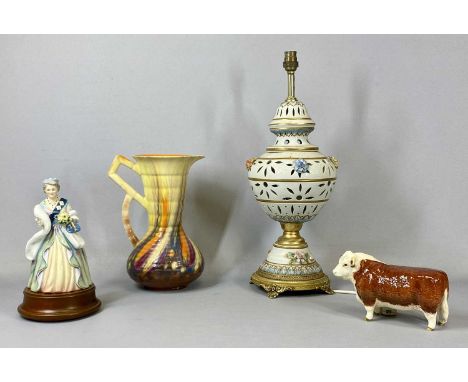 GROUP OF 20TH CENTURY CERAMICS comprising Beswick Hereford Bull, Royal Doulton Limited Edition 1304/2500 figure The Queen Mot