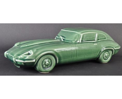 Jaguar - an original vintage Dartmouth Pottery made large ceramic E Type Jaguar. The E-Type well modelled, in green. Retains 