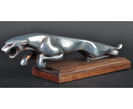 Variation Jaguar Mascot - an unusual original vintage Jaguar Leaper car bonnet mascot - Type 2 - but at a slightly lower angl