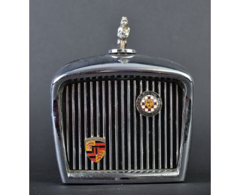 Jaguar - an original Royal London made 1960s desktop cigarette lighter in the form of a Jaguar car radiator. Complete with mi