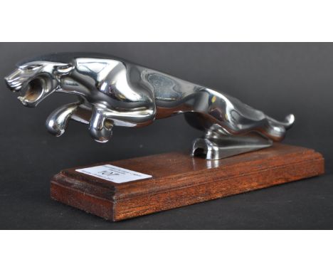 Jaguar Mascot - an original vintage Type 2 Jaguar Leaper car mascot. Chrome plated, of typical and classic form. Mounted on a
