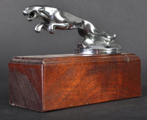 Jaguar Mascot - an original vintage chrome Jaguar Leaper car mascot. Removable form (to prevent theft). Typical form, with el