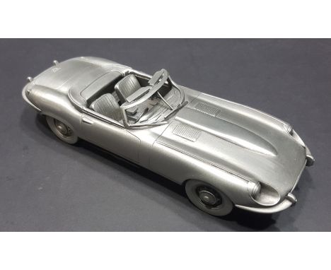 Jaguar - an original Danbury Mint made 1/24th scale pewter model of an E Type Jaguar. Well detailed, and very well made. Impr
