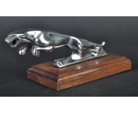 Jaguar Mascot - an original vintage chrome Type 3 third-version Jaguar car bonnet Leaper mascot. Typical form, smaller than p