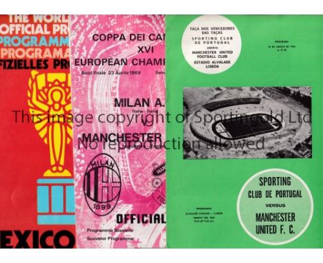 EUROPEAN FOOTBALL PROGRAMMES      Six programmes for European matches including Sporting v Man. Utd. 63/4, Chelsea v TSV Muni
