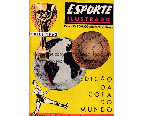 1962 FIFA WORLD CUP CHILE.      108-Page special edition report published in Rio, Brazil in July 1962 just after the World Cu