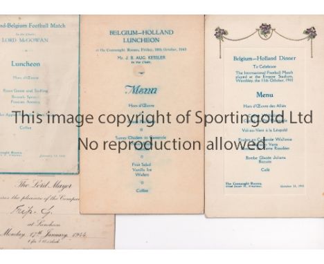 WARTIME FOOTBALL      Four items, previously the possession of Private S. Trip of the Royal Dutch Army. Three at the Connaugh