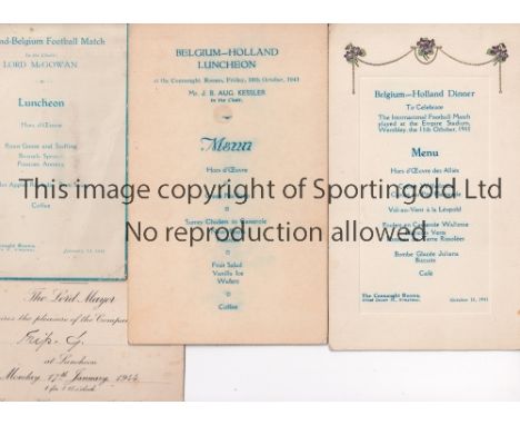 WARTIME FOOTBALL      Four items, previously the possession of Private S. Trip of the Royal Dutch Army. Three at the Connaugh