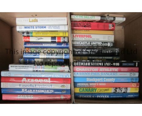 FOOTBALL BOOKS      FOR COLLECTION ONLY. Twenty eight hardback football books including Tottenham Hotspur 1982 - 1995, Charlt