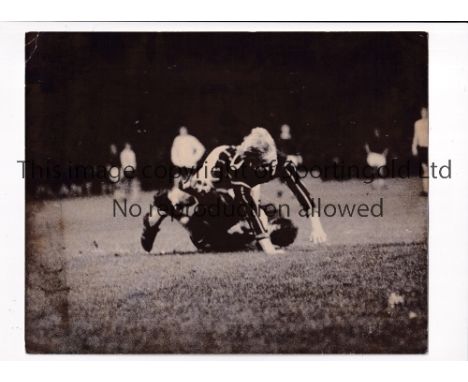 CRYSTAL PALACE V ARSENAL 1970      An original 10" X 8" b/w Press photo with stamp and paper notation on the reverse of Bob W