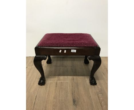 VINTAGE STOOL ON CLAW & BALL FEET