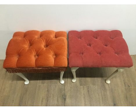 2 VINTAGE DRESSING TABLE STOOLS