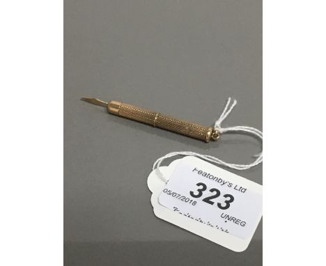 9CT YELLOW GOLD CIGAR TOOL 3.2G GROSS