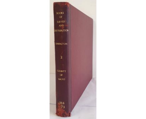 Book of Survey and Distribution, Co. Mayo, Vol II Irish Manuscript Commission, 1956, Ex libris