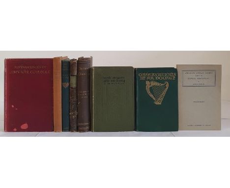 Irish Orators and Oratory by T M Kettle, Talbot Press; The Corrib Country by Richard Hayward, 1943; The Irish Tangle by Shane