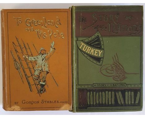 To Greenland and the Pole, Gordon Stables, 1895, Blackie &amp; Son, hardback in very good condition, with eight full page ill